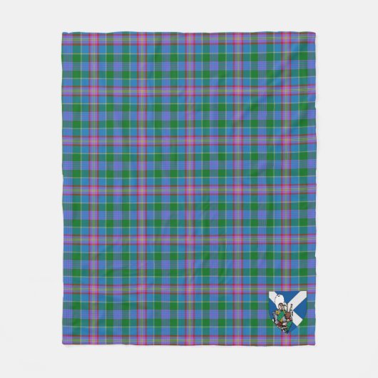 Scotts Pitcairn Tartan Kariert Fleecedecke (Vorderseite)