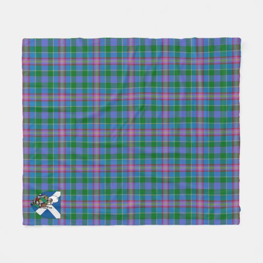 Scotts Pitcairn Tartan Kariert Fleecedecke (Vorderseite (Horizontal))