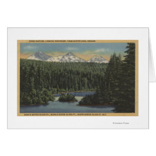 Scotts See, Oregon - Ansicht von drei Schwestern