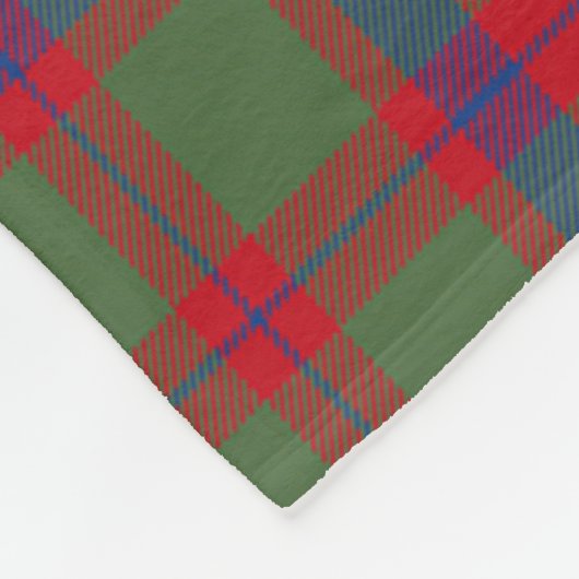 Scotts Shaw Red Modern Tartan Kariert Fleecedecke (Ecke)