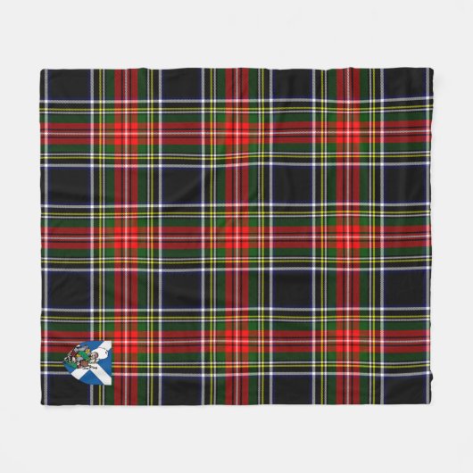 Scotts Stewart Black Tartan Kariert Fleecedecke (Vorderseite (Horizontal))