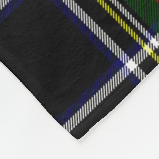 Scotts Stewart Black Tartan Kariert Fleecedecke (Ecke)