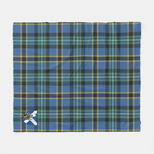 Scotts Weir Ancient Tartan Kariert Fleecedecke (Vorderseite (Horizontal))