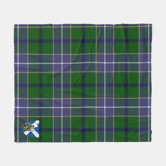 Scotts Wishart Jagd Tartan Kariert Fleecedecke (Vorderseite (Horizontal))