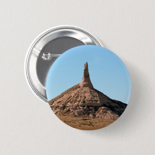 Scottsbluff Nebraska Kamin-Felsen-Helm Button (Vorne & Hinten)