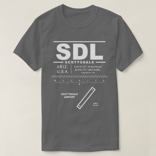 Scottsdale Airport SDL T - Shirt (Design vorne)