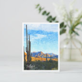 Scottsdale Arizona Aquarellfärbung Postkarte (Stehend Vorderseite)