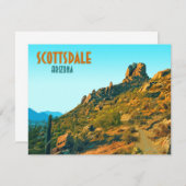 Scottsdale Arizona Cactus and Mountain Flat Card (Vorne/Hinten)