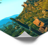 Scottsdale Arizona Cactus and Mountain Vintag Poster (Ecke)