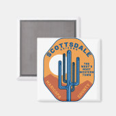 Scottsdale Arizona Cactus Mountains Magnet (Vorderseite/Rückseite)