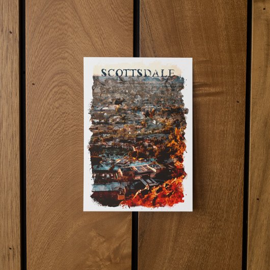 Scottsdale Arizona City View Postkarte