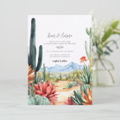 Scottsdale Arizona Desert Wedding Invitation Einladung (Stehend Vorderseite)