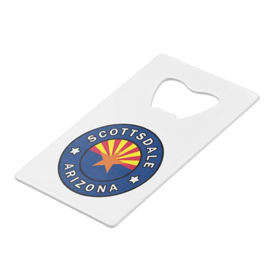 Scottsdale Arizona Geldbeutel Flaschenöffner (Vorderseite Schrägansicht)