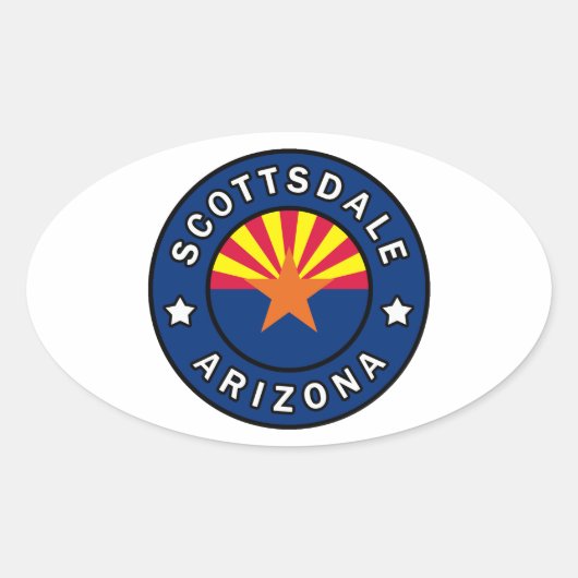 Scottsdale Arizona Ovaler Aufkleber (Vorderseite)