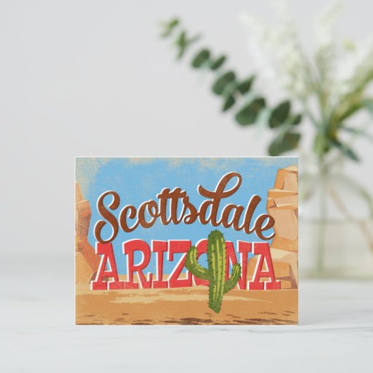 Scottsdale Arizona Postkarte (Stehend Vorderseite)