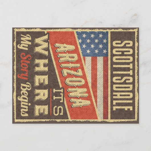 Scottsdale Arizona Postkarte (Vorderseite)