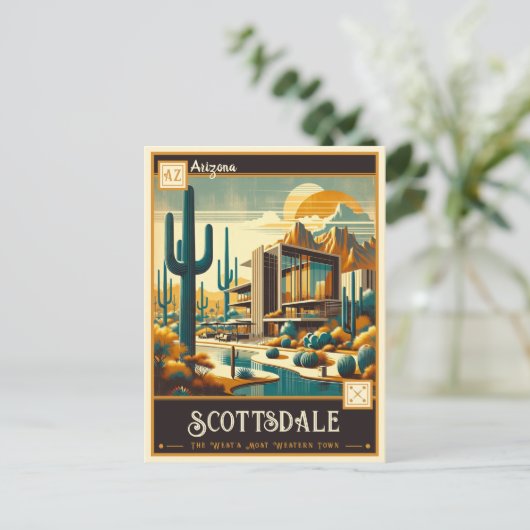 Scottsdale, Arizona | VINTAG Postkarte (Stehend Vorderseite)