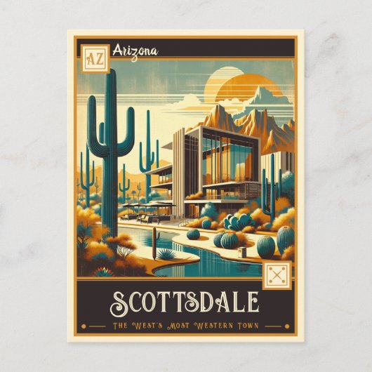 Scottsdale, Arizona | VINTAG Postkarte (Vorderseite)