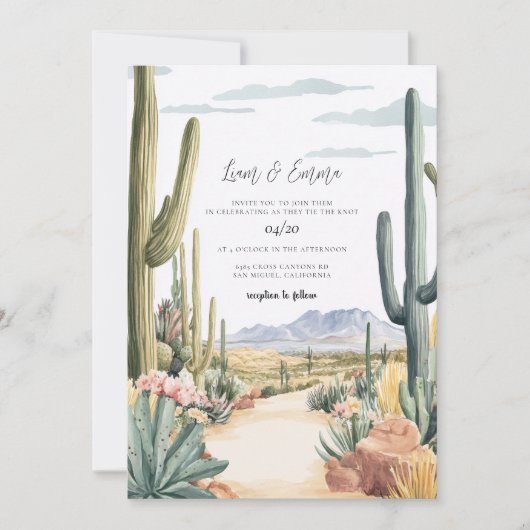 Scottsdale Arizona Wedding Invitation Einladung (Vorderseite)