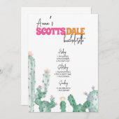 Scottsdale Bachelorette Itinerary Programm (Vorne/Hinten)