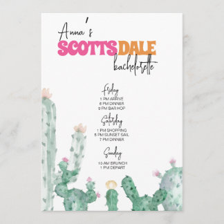 Scottsdale Bachelorette Itinerary Programm
