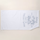 Scottsdale Bachelorette Retro Modern Beach Handtuc Strandtuch (Vorderseite)