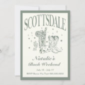 Scottsdale Bachelorette Social Cocktail Tour Einladung (Vorderseite)