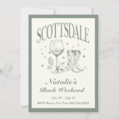 Scottsdale Bachelorette Social Cocktail Tour Einladung (Vorderseite)