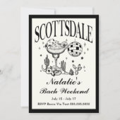 Scottsdale Bachelorette Social Cocktail Tour Einladung (Vorderseite)