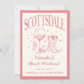 Scottsdale Bachelorette Social Cocktail Tour Einladung (Vorderseite)