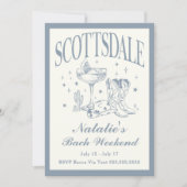 Scottsdale Bachelorette Social Cocktail Tour Einladung (Vorderseite)