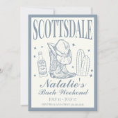 Scottsdale Bachelorette Social Cocktail Tour Einladung (Vorderseite)