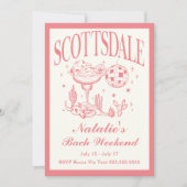 Scottsdale Bachelorette Social Cocktail Tour Einladung (Vorderseite)