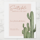 Scottsdale Bachelorette Weekend Einladung Weinetikett (Einzelnes Label)