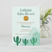 Scottsdale Before The Veil Cactus Bachelorette Einladung (Stehend Vorderseite)