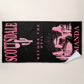 Scottsdale Junggeselinnen-Abschied Customized Brid Strandtuch (Vorderseite)