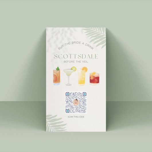 Scottsdale Junggeselinnen-Abschied Venmo QR Code C Platzkarte