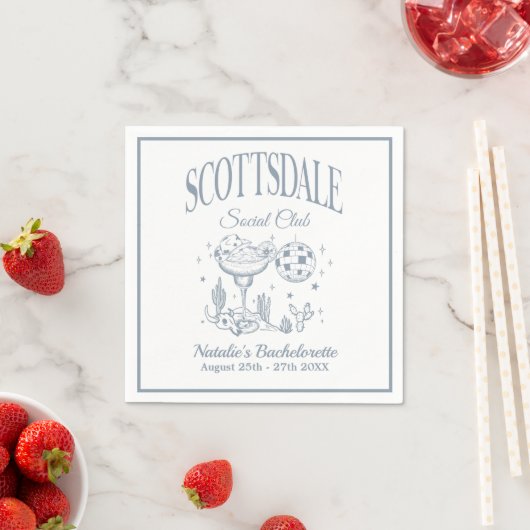 Scottsdale Junggeselinnen-Abschied Vintag Black Pa Serviette (Beispiel)