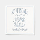 Scottsdale Junggeselinnen-Abschied Vintag Black Pa Serviette (Vorderseite)