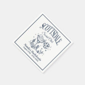 Scottsdale Junggeselinnen-Abschied Vintag Grau Pap Serviette (Ecke)