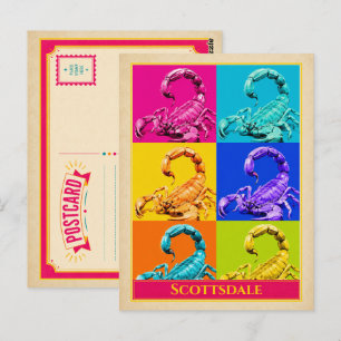 Scottsdale Postkarte Arizona Skorpion Vintage