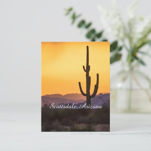 Scottsdale Sonnenuntergang vor dem Sturm Postkarte (Stehend Vorderseite)