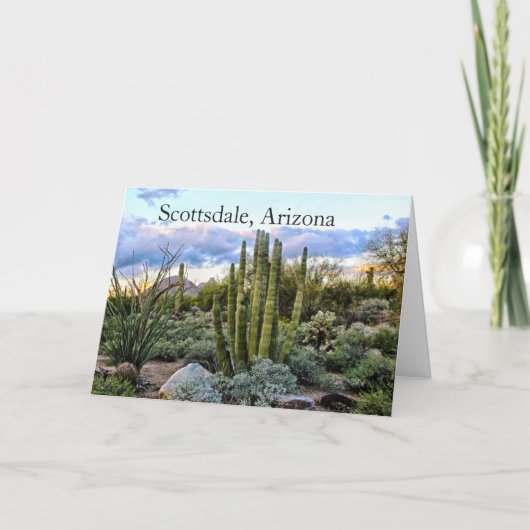 Scottsdale Succulent Sunset Karte (Vorderseite)