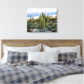 Scottsdale Succulent Sunset Leinwanddruck (Insitu (Schlafzimmer))