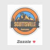 Scottsville, Kansas Aufkleber (Blatt)