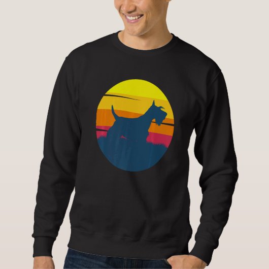 Scotty Dog Aberdeen Terrier Retro 24 Sweatshirt (Vorderseite)