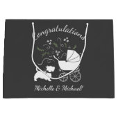 Scotty Dog Baby Shower Große Geschenktüte (Vorderseite)