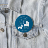 Scotty Dog Baby Shower Puppy Scottish Terrier Blue Button (Beispiel)