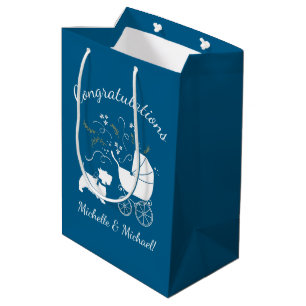 Scotty Dog Baby Shower Puppy Scottish Terrier Blue Mittlere Geschenktüte