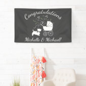 Scotty Dog Baby Shower Puppy Scottish Terrier Gray Banner (Insitu)